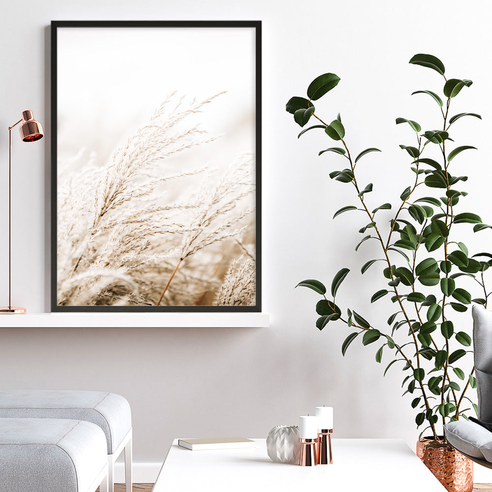 Shop Winter Pampas Reeds Photo Art Print a coastal themed photography wall art print from The Print Emporium wall artwork collection - Buy Australian made fine art poster and framed prints for the home and your interior decor, TPE-1135-AP