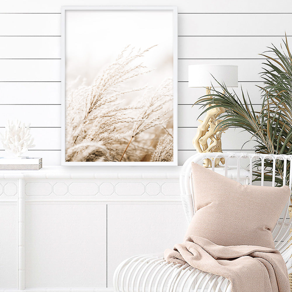 Shop Winter Pampas Reeds Photo Art Print a coastal themed photography wall art print from The Print Emporium wall artwork collection - Buy Australian made fine art poster and framed prints for the home and your interior decor, TPE-1135-AP