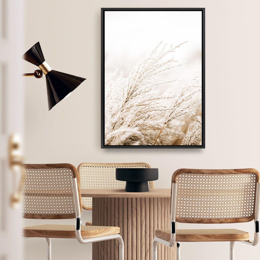 Shop Winter Pampas Reeds Photo Canvas Print a coastal themed photography framed stretched canvas print from The Print Emporium wall artwork collection - Buy Australian made prints for the home and your interior decor space, TPE-1135-CA-35X46-NF