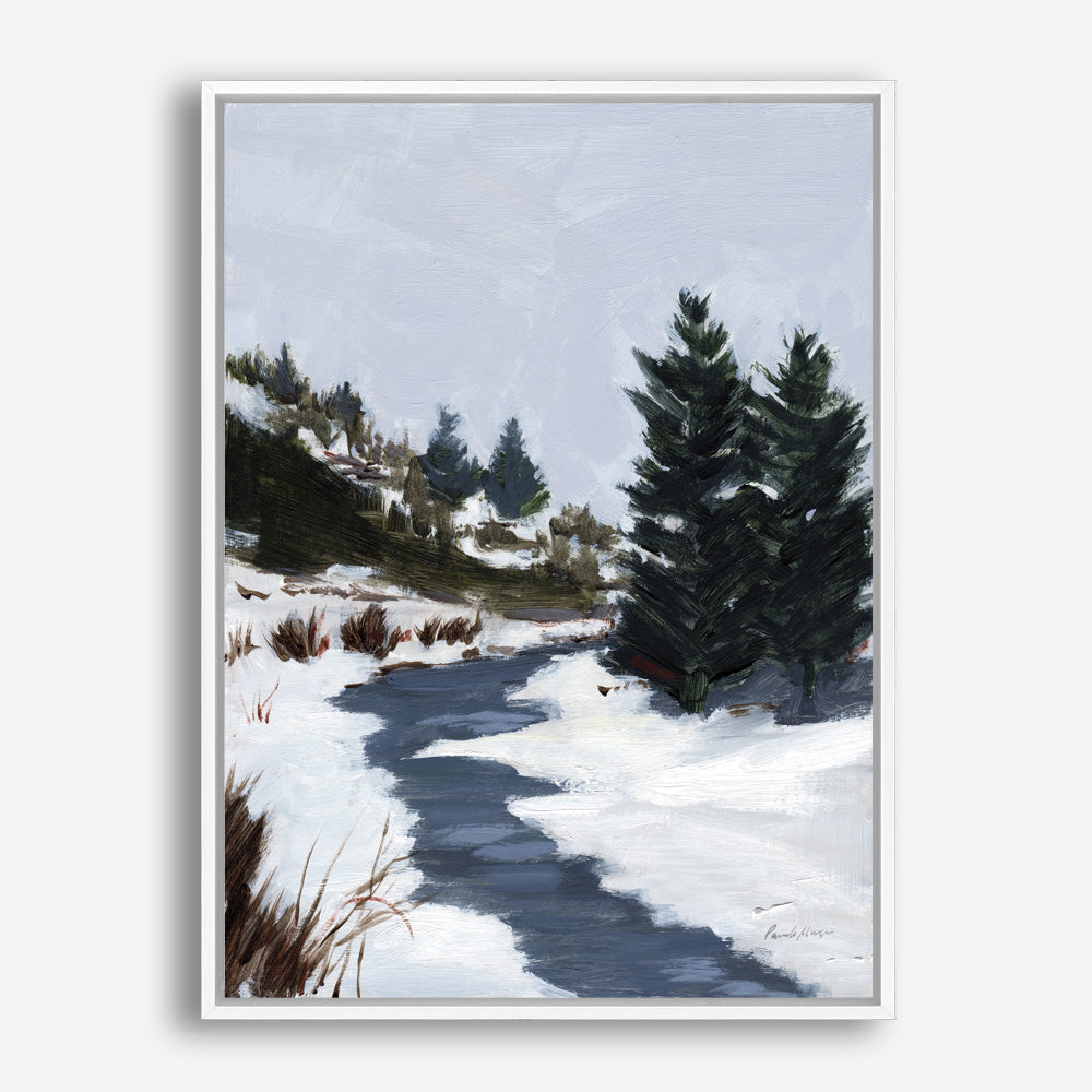 Shop Winter Trails Canvas Print a painted style framed canvas wall art print from The Print Emporium artwork collection - Buy Australian made fine art painting style stretched canvas prints for the home and your interior decor space, TPE-WA-69671-CA-35X46-NF