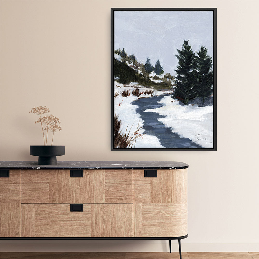 Shop Winter Trails Canvas Print a painted style framed canvas wall art print from The Print Emporium artwork collection - Buy Australian made fine art painting style stretched canvas prints for the home and your interior decor space, TPE-WA-69671-CA-35X46-NF