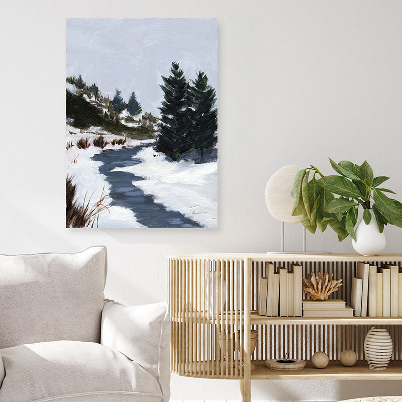 Shop Winter Trails Canvas Print a painted style framed canvas wall art print from The Print Emporium artwork collection - Buy Australian made fine art painting style stretched canvas prints for the home and your interior decor space, TPE-WA-69671-CA-35X46-NF