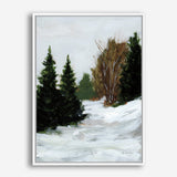 Shop Winter on Grand Mesa Canvas Print a painted style framed canvas wall art print from The Print Emporium artwork collection - Buy Australian made fine art painting style stretched canvas prints for the home and your interior decor space, TPE-WA-69670-CA-35X46-NF