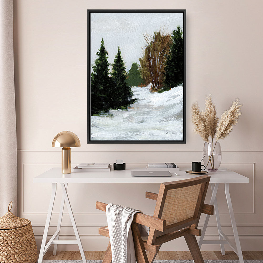 Shop Winter on Grand Mesa Canvas Print a painted style framed canvas wall art print from The Print Emporium artwork collection - Buy Australian made fine art painting style stretched canvas prints for the home and your interior decor space, TPE-WA-69670-CA-35X46-NF