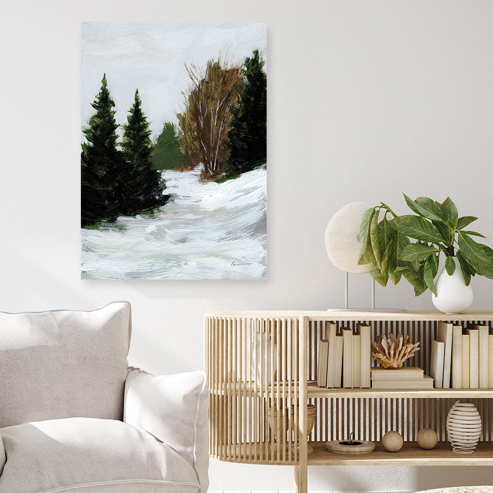 Shop Winter on Grand Mesa Canvas Print a painted style framed canvas wall art print from The Print Emporium artwork collection - Buy Australian made fine art painting style stretched canvas prints for the home and your interior decor space, TPE-WA-69670-CA-35X46-NF