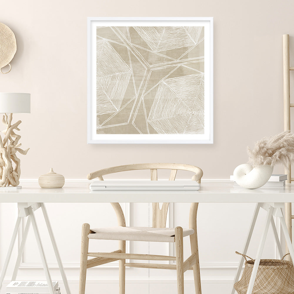Shop Woven Linen I (Square) Art Print a painted abstract themed wall art print from The Print Emporium wall artwork collection - Buy Australian made fine art painting style poster and framed prints for the home and your interior decor room, TPE-PC-WL446-AP