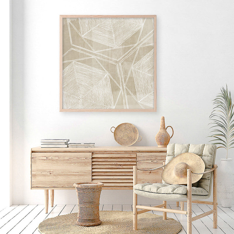 Shop Woven Linen I (Square) Art Print a painted abstract themed wall art print from The Print Emporium wall artwork collection - Buy Australian made fine art painting style poster and framed prints for the home and your interior decor room, TPE-PC-WL446-AP