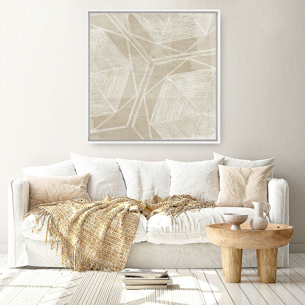 Shop Woven Linen I (Square) Canvas Print a painted abstract themed framed canvas wall art print from The Print Emporium artwork collection - Buy Australian made fine art painting style stretched canvas prints for the home and your interior decor space, TPE-PC-WL446-CA-40X40-NF
