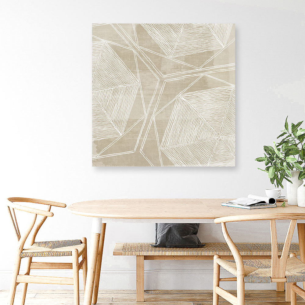 Shop Woven Linen I (Square) Canvas Print a painted abstract themed framed canvas wall art print from The Print Emporium artwork collection - Buy Australian made fine art painting style stretched canvas prints for the home and your interior decor space, TPE-PC-WL446-CA-40X40-NF