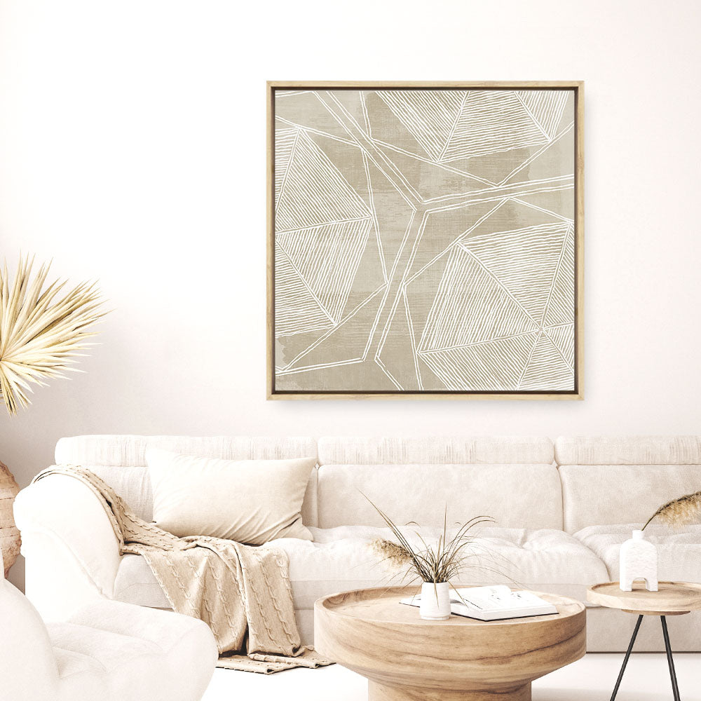 Shop Woven Linen I (Square) Canvas Print a painted abstract themed framed canvas wall art print from The Print Emporium artwork collection - Buy Australian made fine art painting style stretched canvas prints for the home and your interior decor space, TPE-PC-WL446-CA-40X40-NF
