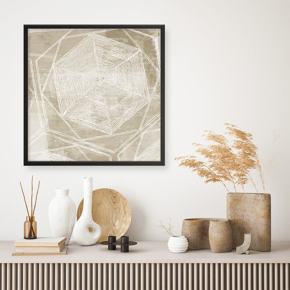 Shop Woven Linen II (Square) Art Print a painted abstract themed wall art print from The Print Emporium wall artwork collection - Buy Australian made fine art painting style poster and framed prints for the home and your interior decor room, TPE-PC-WL447-AP