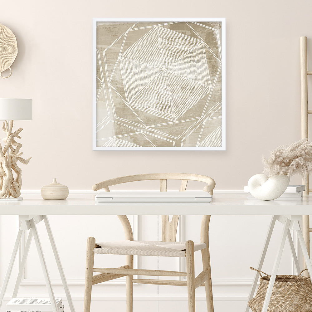 Shop Woven Linen II (Square) Art Print a painted abstract themed wall art print from The Print Emporium wall artwork collection - Buy Australian made fine art painting style poster and framed prints for the home and your interior decor room, TPE-PC-WL447-AP