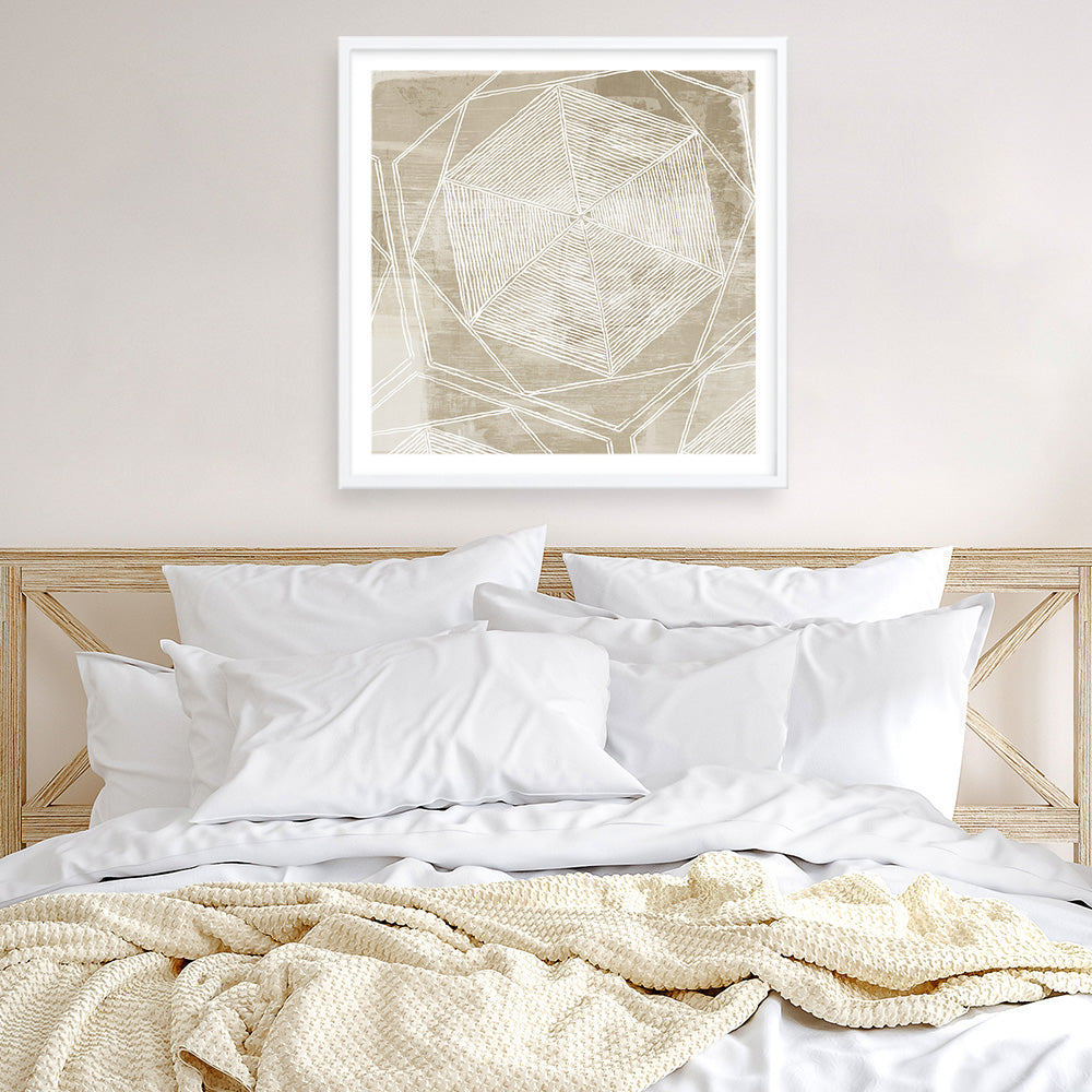 Shop Woven Linen II (Square) Art Print a painted abstract themed wall art print from The Print Emporium wall artwork collection - Buy Australian made fine art painting style poster and framed prints for the home and your interior decor room, TPE-PC-WL447-AP