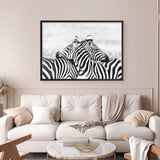 Shop Zebra Hug Photo Art Print a photography wall art print from The Print Emporium wall artwork collection - Buy Australian made fine art poster and framed prints for the home and your interior decor room, TPE-876-AP