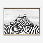 Shop Zebra Hug Photo Canvas Print a photography framed stretched canvas print from The Print Emporium wall artwork collection - Buy Australian made prints for the home and your interior decor space, TPE-876-CA-35X46-NF