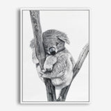 Shop Sleeping Koala Canvas Print abstract painted design wall artwork prints by The Print Emporium buy Australian made fine art poster and framed canvas wall decor prints for the home and add some interior inspiration for your bedroom living room dining room or home officeTPE-353-CA-35X46-NF