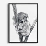 Shop Sleeping Koala Canvas Print abstract painted design wall artwork prints by The Print Emporium buy Australian made fine art poster and framed canvas wall decor prints for the home and add some interior inspiration for your bedroom living room dining room or home officeTPE-353-CA-35X46-NF