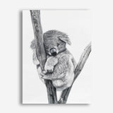 Shop Sleeping Koala Canvas Print abstract painted design wall artwork prints by The Print Emporium buy Australian made fine art poster and framed canvas wall decor prints for the home and add some interior inspiration for your bedroom living room dining room or home officeTPE-353-CA-35X46-NF