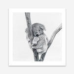 Shop Sleeping Koala (Square) Art Print abstract painted design wall artwork prints by The Print Emporium buy Australian made fine art poster and framed canvas wall decor prints for the home and add some interior inspiration for your bedroom living room dining room or home office, TPE-333-AP