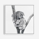 Shop Sleeping Koala (Square) Canvas Print abstract painted design wall artwork prints by The Print Emporium buy Australian made fine art poster and framed canvas wall decor prints for the home and add some interior inspiration for your bedroom living room dining room or home officeTPE-333-CA-40X40-NF