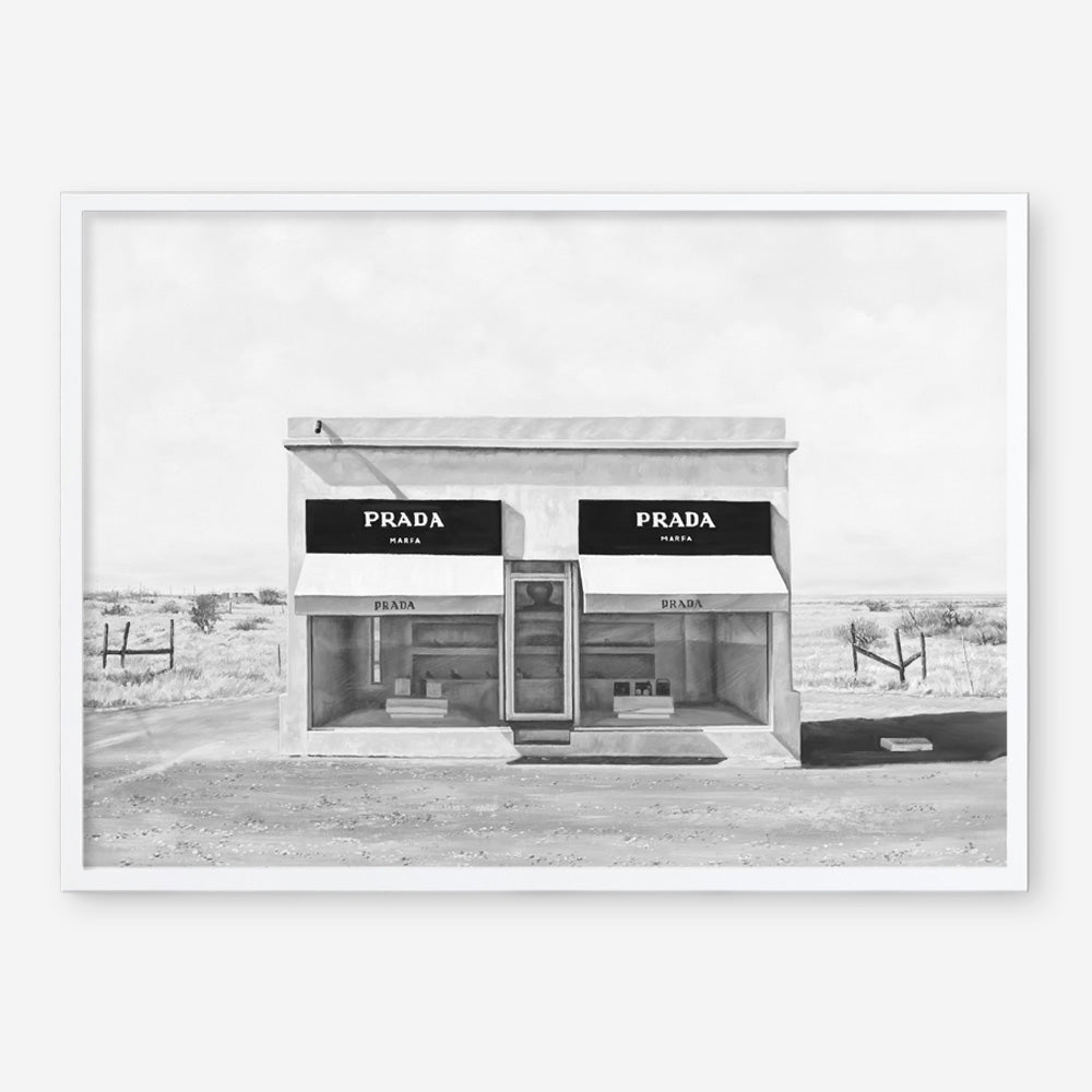 Black & White Marfa Art Print