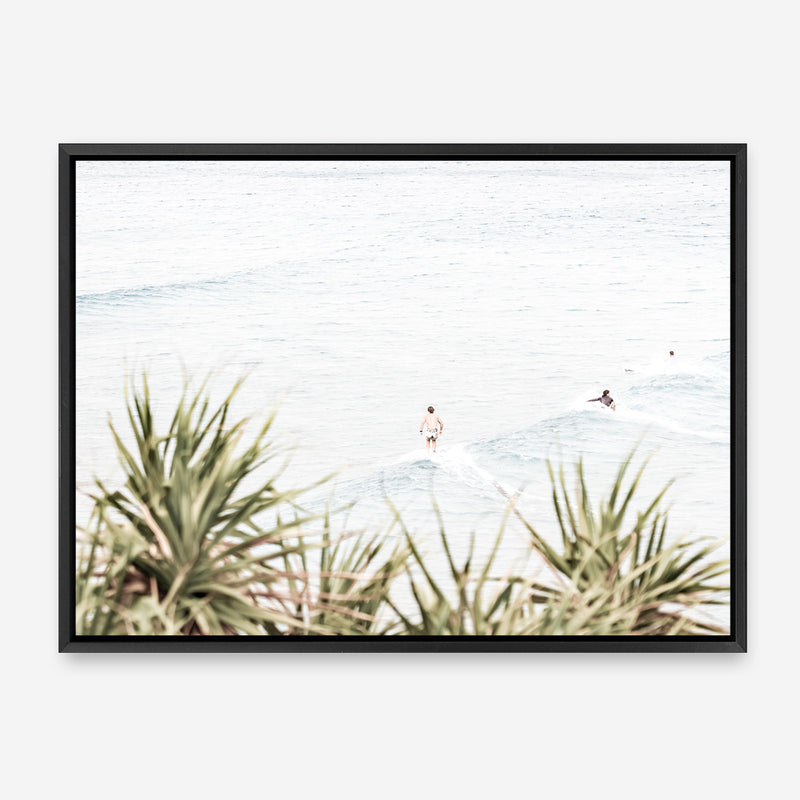 Byron Surfers Photo Canvas Print