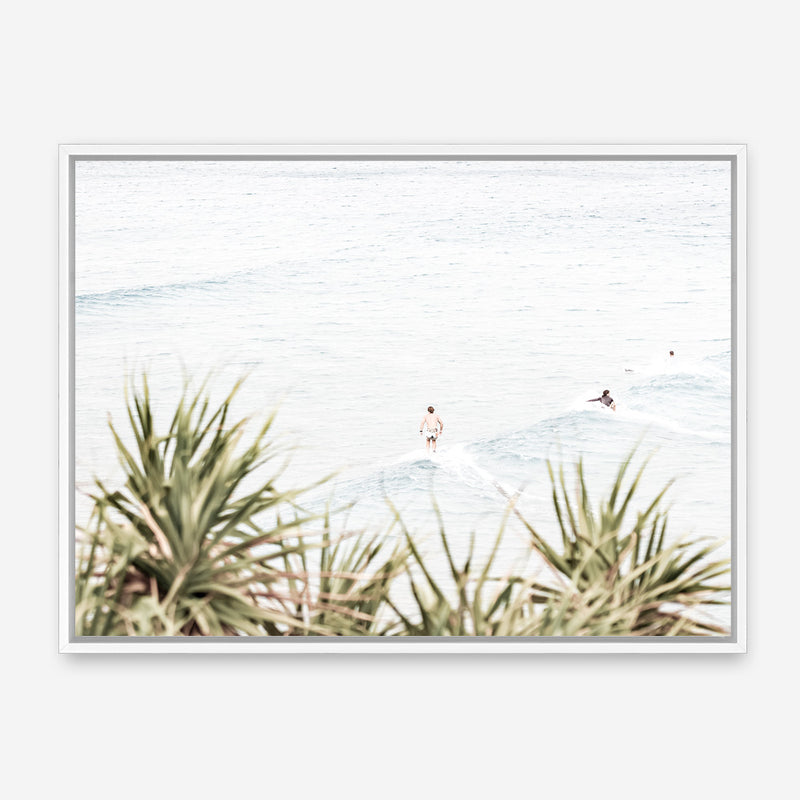 Byron Surfers Photo Canvas Print