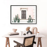 Shop Cactus Villa I Photo Art Print a Moroccan desert boho themed photography wall art print from The Print Emporium wall artwork collection - Buy Australian made fine art poster and framed prints for the home and your interior decor room, TPE-1283-AP