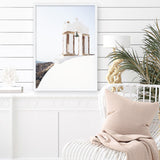 White Bell Tower Photo Art Print