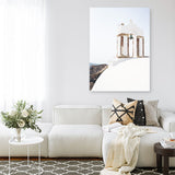 White Bell Tower Photo Canvas Print