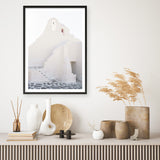 Mykonos White Church Photo Art Print