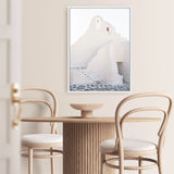 Mykonos White Church Photo Canvas Print