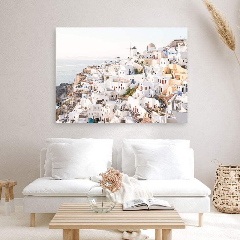 Santorini View Point Photo Canvas Print