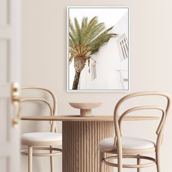 Mykonos Palm Villa II Photo Canvas Print