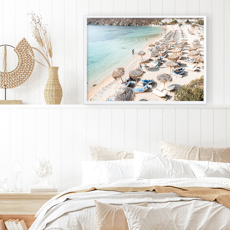 Mykonos Beach II Photo Art Print