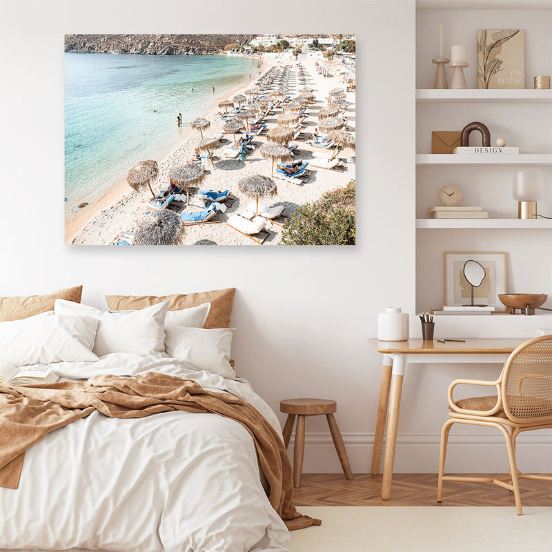 Mykonos Beach II Photo Canvas Print