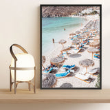 Mykonos Beach III Photo Art Print
