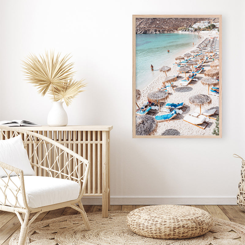 Mykonos Beach III Photo Art Print