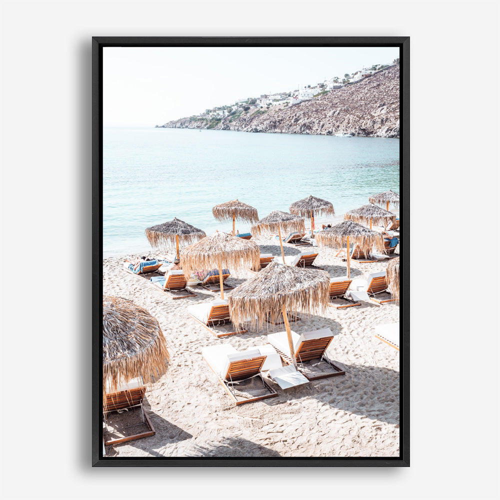 Mykonos Beach IV Photo Canvas Print