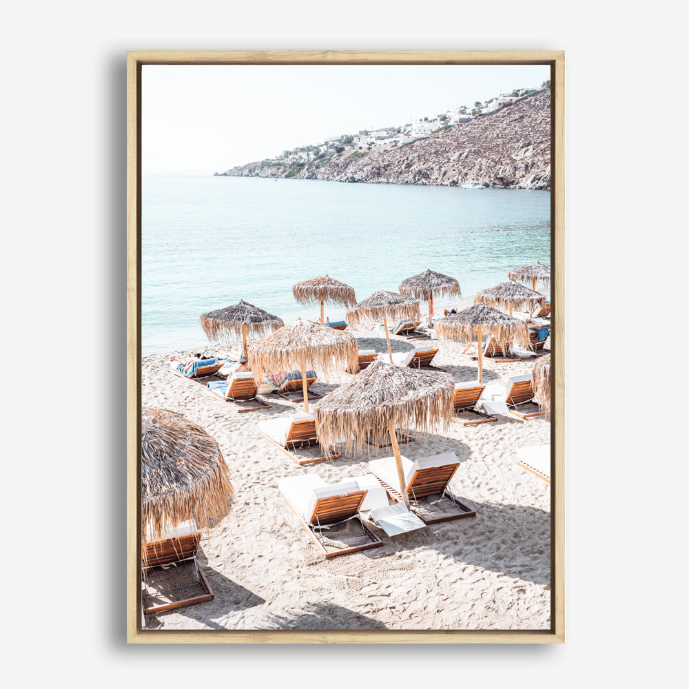 Mykonos Beach IV Photo Canvas Print
