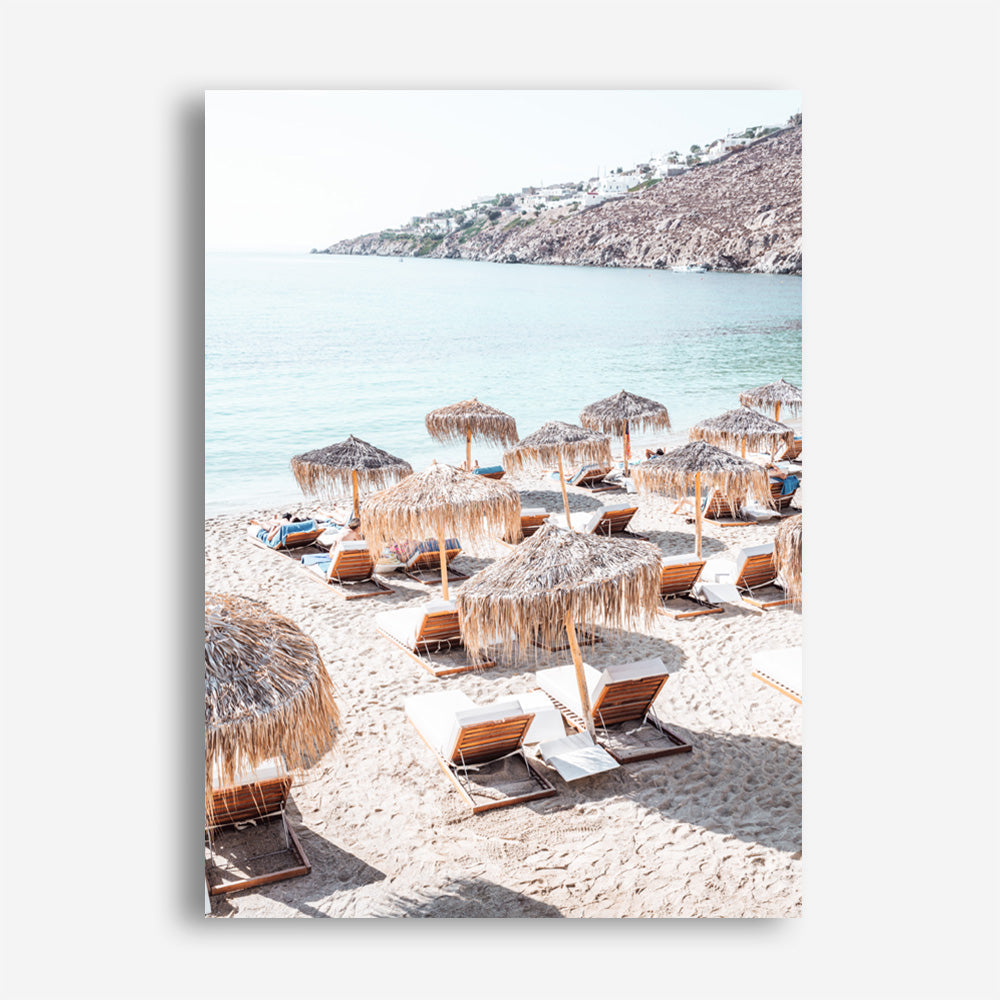 Mykonos Beach IV Photo Canvas Print