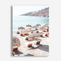 Mykonos Beach IV Photo Canvas Wall Art Print