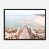 Ocean Stairs Photo Canvas Print