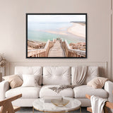 Ocean Stairs Photo Canvas Print
