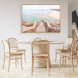 Ocean Stairs Photo Canvas Print