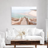 Ocean Stairs Photo Canvas Print