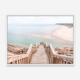 Ocean Stairs Photo Canvas Print