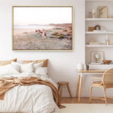 Beach Kangaroos Photo Canvas Print