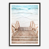 Ocean Beach Stairs Photo Art Print