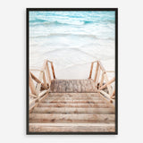 Ocean Beach Stairs Photo Art Print